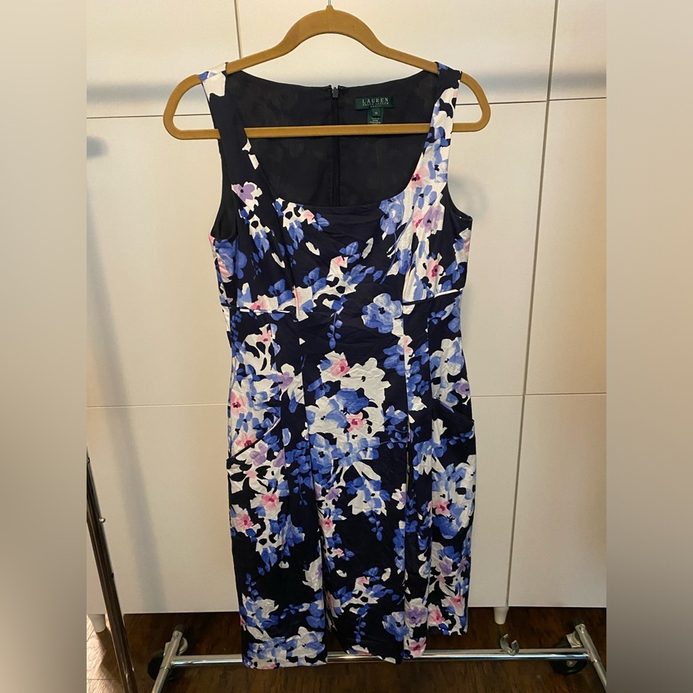 Lauren Ralph Lauren Sleeveless Cotton Floral Dress 10